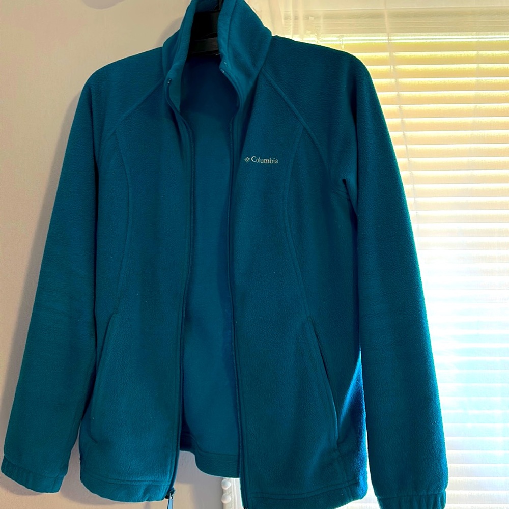 Columbia women’s zip up fleece sweater jacket size S